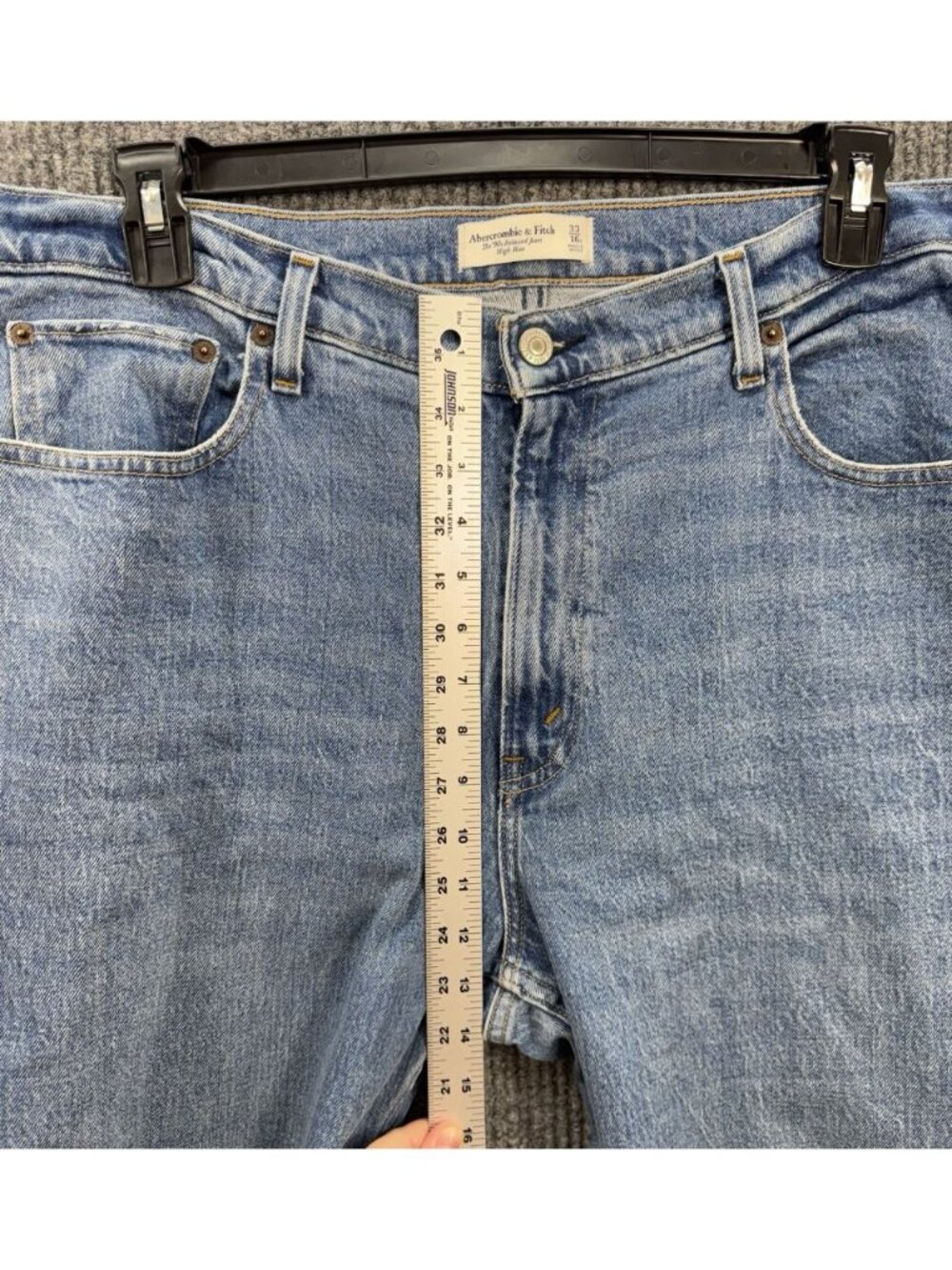 Abercrombie & Fitch Jeans Womens 33/16R The 90s Relaxed High Rise Distressed - Picture 5 of 8